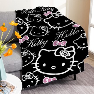 Hello Kitty Chăn flannel in hoạt hình Sanrio, quà tặng gia đình & bạn bè, in một mặt, dùng điều hòa, văn phòng