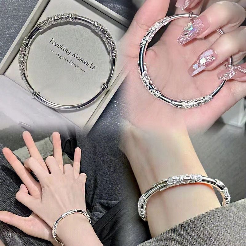 Vòng tay trượt hình bướm và nhị hoa thổ cẩm, thời trang dành tặng bạn gái hoặc bạn bè