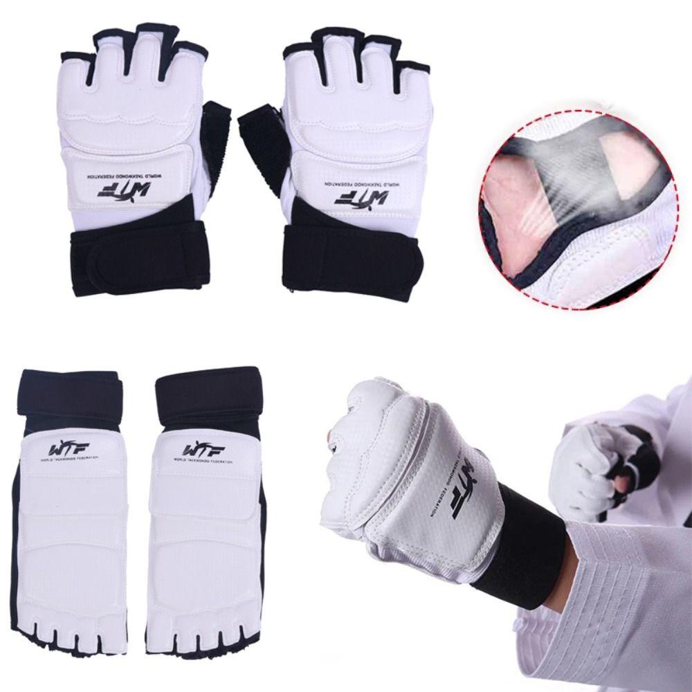 Găng đấm boxing NEATNOOK, găng Taekwondo da PU bảo vệ bàn chân, nửa ngón Karate Muay Thái bền bỉ cho người lớn và trẻ em