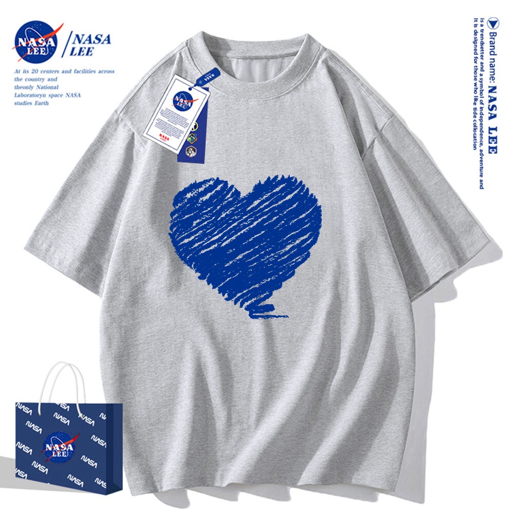 Áo Thun Cotton Tay Ngắn Dáng Rộng Nasa – Thời Trang Mùa Hè 2024 Cho Nam