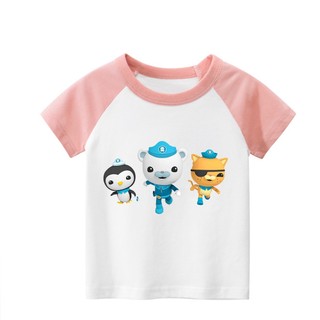 [Hàng Tại Chỗ] Áo Thun cotton Tay Ngắn raglan In Hình octonauts Hoạt Hình Quà Tặng Hàng Ngày Cho Bé Trai Và Bé Gái