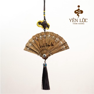 Quạt Trầm Hương Treo Ô Tô -  Vạn Sự Bình An - Trầm Hương Yên Lộc