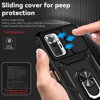 Ốp Điện Thoại Mỏng Có Giá Đỡ Dạng Vòng Tròn Xoay Chống Rơi Chịu Được Sức Nặng Cho redmi note 10 pro / 10s 4g 5g poco m5s