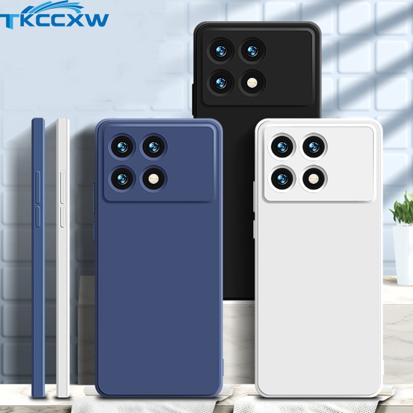 Ốp Điện Thoại tpu Dẻo Vuông Màu Kẹo Ngọt Tươi Tắn Đơn Giản Cho redmi k70 pro k70e 13c 12c k60 ultra
