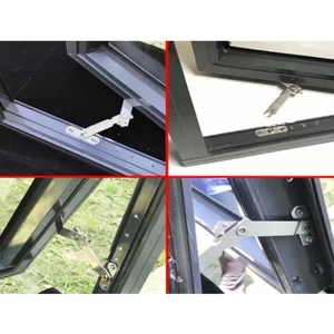 Yoo Khóa cửa sổ kim loại tiện lợi Chặn cửa sổ bằng thép đa chức năng Bảo vệ thiết lập an toàn Bảo vệ ngôi nhà của bạn