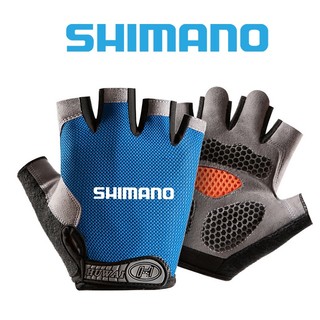 Găng Tay Thể Thao Shimano Nam Đi Xe Đạp Ngoài Trời Câu Cá Leo Núi Chống Trượt Thể Dục Nửa Ngón Chống Mài Mòn Mỏng Sốc Găng Tay Câu Cá