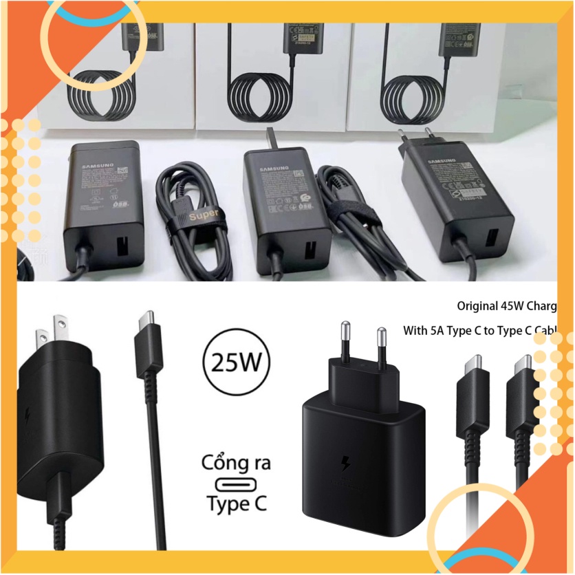 [5 ️][FREESHIP] BỘ SẠC NHANH SS CỔNG MICRO-USB, TYPE-C 25W, 45W, 65W ...