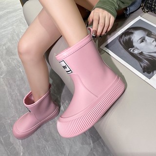 Giày đi mưa Giày Bốt Mềm Nhẹ Chống Trượt Chống Thấm Nước Thoải Mái Phong Cách Hàn Quốc Hợp Thời Trang Cho Nữ