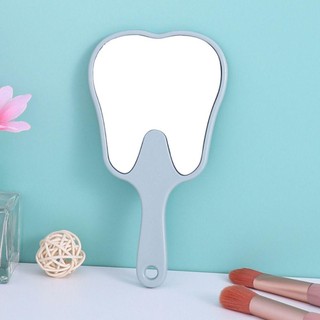 Gương cầm tay YONDR, Gương hình răng Mini bằng nhựa, Gương trang điểm di động nhẹ độ phân giải cao đơn giản