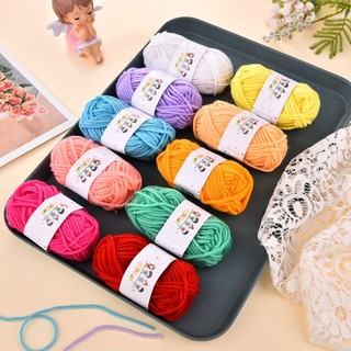 MODOMINO 12 Chiếc Len Móc Sợi, Đan Nhiều Màu Acrylic Sợi, Handmade Mềm Mại Trẻ Em Thủ Công Dệt Sợi Người Mới Bắt Đầu