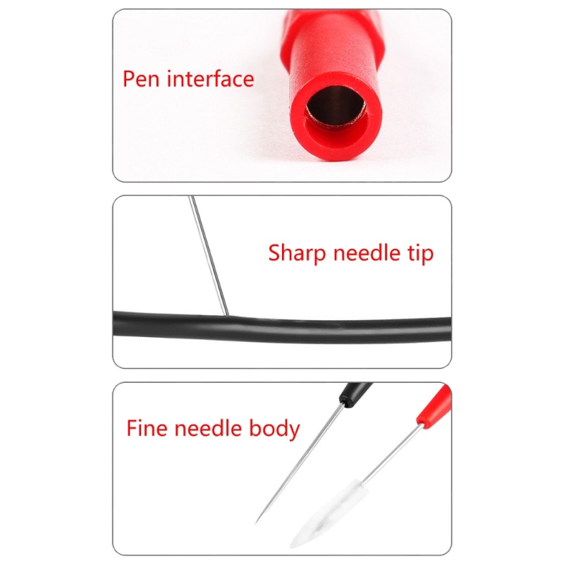 Đầu dò xuyên dây POP Đồng hồ vạn năng Đầu dò lưng Thử nghiệm Pin Dây xuyên kim