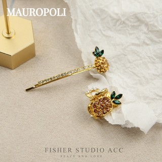 Mauropoli Kẹp Tóc Hình Trái Tim Đính Đá Dễ Thương Cho Nữ
