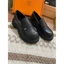 Giày moca nữ miu miu chất da mờ, loafer nữ miu nhỏ đế cao 4cm, giày búp bê miu mũi tròn tăng chiều cao