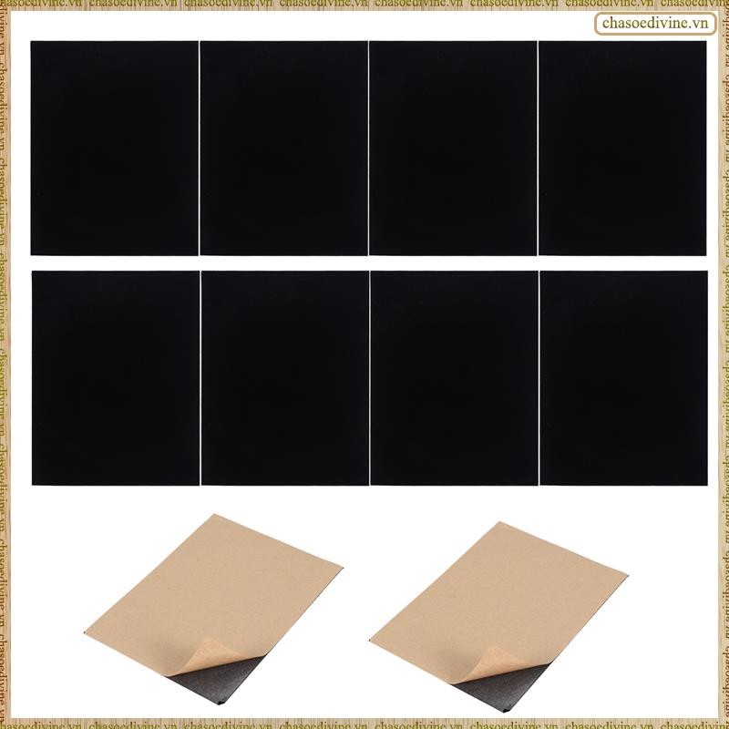 [K O G X] 10 Chiếc Vải Nỉ Tự Dính, Lót Ngăn Kéo Nhung Mềm, Vải Nhung DIY Cho Nghệ Thuật & Thủ Công Hộp Trang Sức Nỉ Lót, Đen