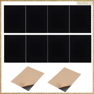 10 Chiếc Vải Nỉ Tự Dính, Lót Ngăn Kéo Nhung Mềm, Vải Nhung DIY Cho Nghệ Thuật & Thủ Công Hộp Trang Sức Nỉ Lót, Đen