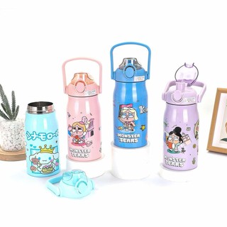 Bình Giữ Nhiệt Labubu Hót Trend 1000ml Có Quai Xách, bình đựng nước