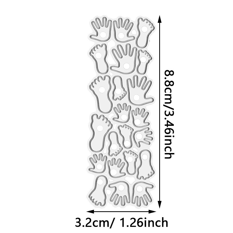 16 Tiện Ích Mini Sổ Lưu Niệm Kim Loại Thép Carbon Khắc Khuôn DIY Cắt Dập Nổi Bản Mẫu