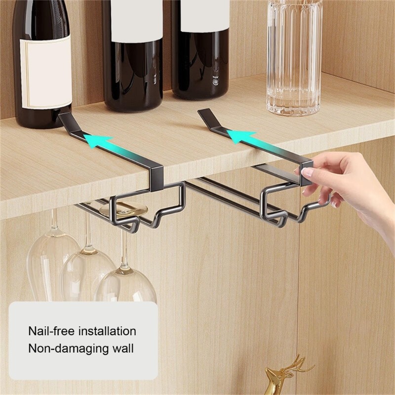 Giá lưu trữ kính rượu vang mặt trăng Thiết kế Giá đỡ hoàn hảo cho quán bar và nhà bếp