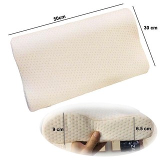 [HÀNG CHUẨN] Gối ngủ chống ngáy cao su non Sài Gòn 50*30*9cm