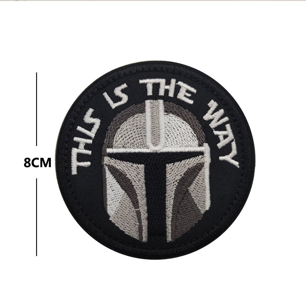 Huy Hiệu Hành Tinh Đây Là Con Đường The Way Mandalorian 3D Thêu Huy Hiệu Vải Miếng Dán Velcro Miếng Dán