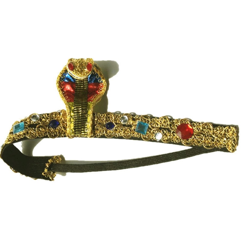 Dassbsug Unisex Co Giãn Ai Cập Băng Đô Cosplay Cleopatra Carnivals Rave Đảng Băng Đô Quấn Tóc