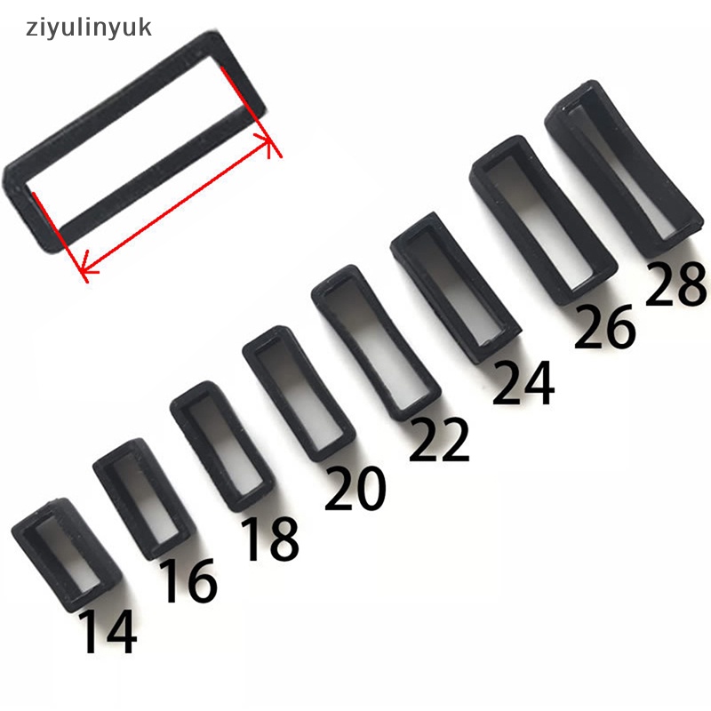 Vòng Cao Su Màu Đen 7 Kích Cỡ Cho Đồng Hồ Đeo Tay ziyulinyuk 14-26mm