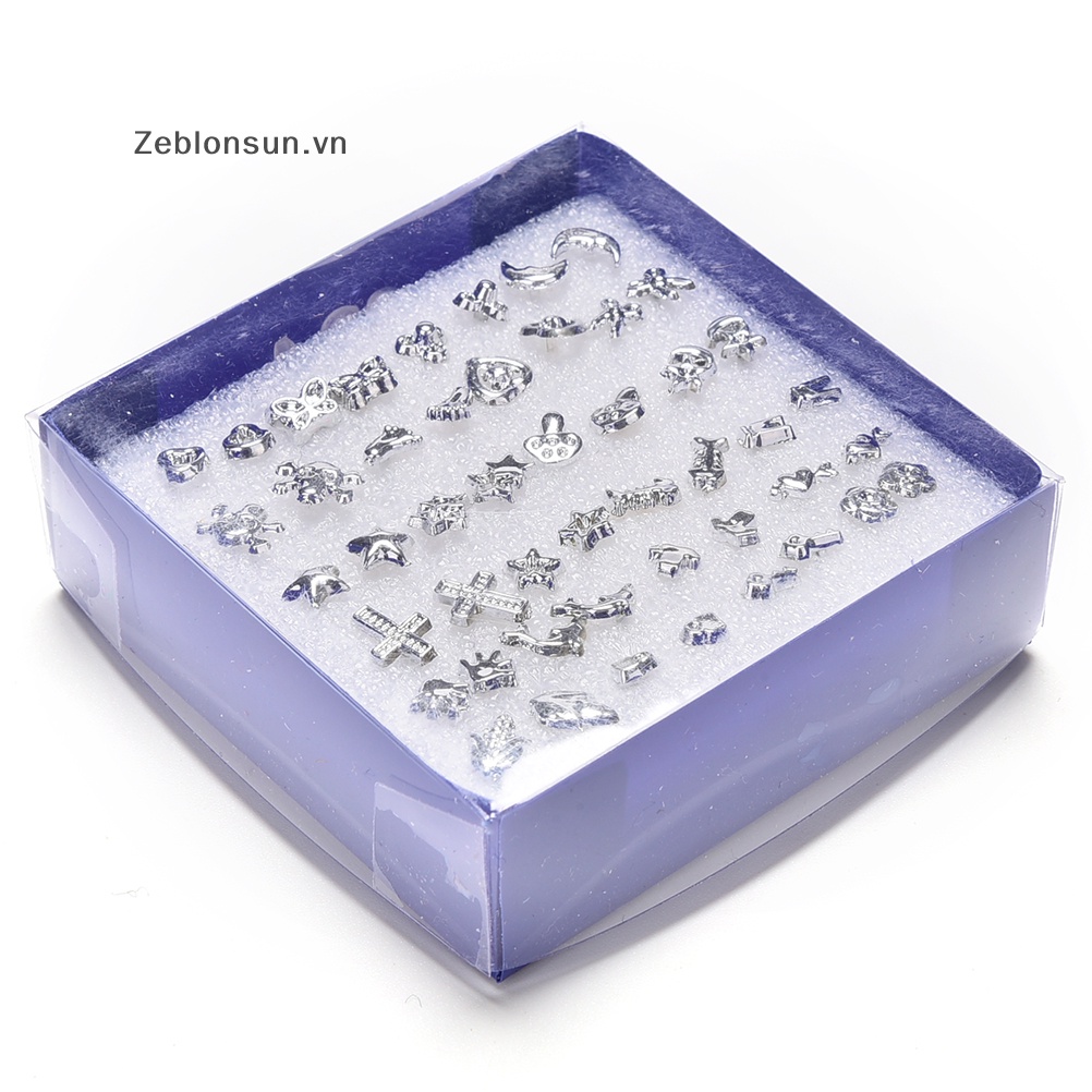 (Mới) Set 24 Đôi Bông Tai Nhựa Mạ Bạc Thời Trang Bán Sỉ