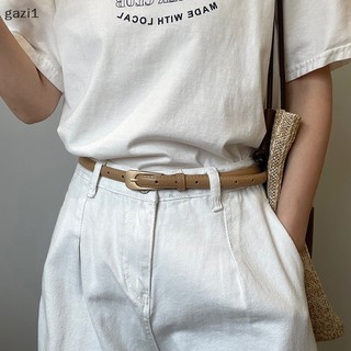 [gazi1] Thắt Lưng Nữ Vintage Da Đơn Giản Khóa Kim Loại Thắt Lưng Bé Gái Váy Jean Quần Thắt Lưng Cho Nữ Nhẹ Dây Boutique