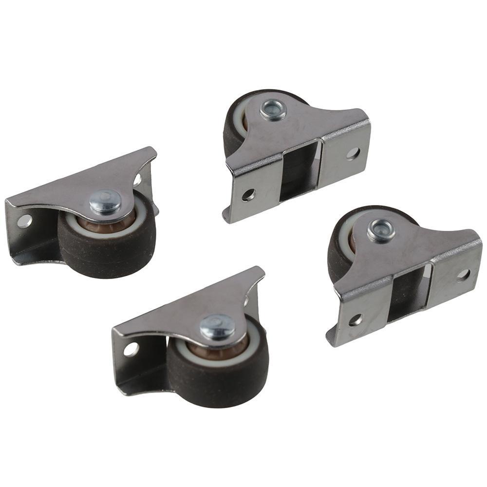 MONOSTYLE 4 Vòng bi im lặng, Bánh xe bánh cố định Mini 1 '', Bộ bánh xe nội thất bền bỉ Bộ tủ