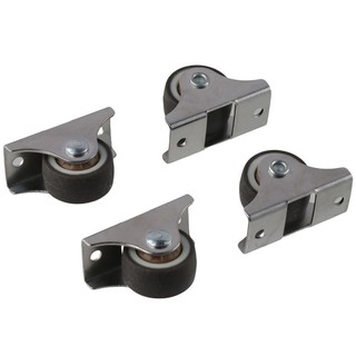 ZENITHCO 4 Vòng bi im lặng, Bánh xe bánh cố định Mini 1 '', Bộ bánh xe nội thất cấu hình thấp Bộ ngăn kéo giường