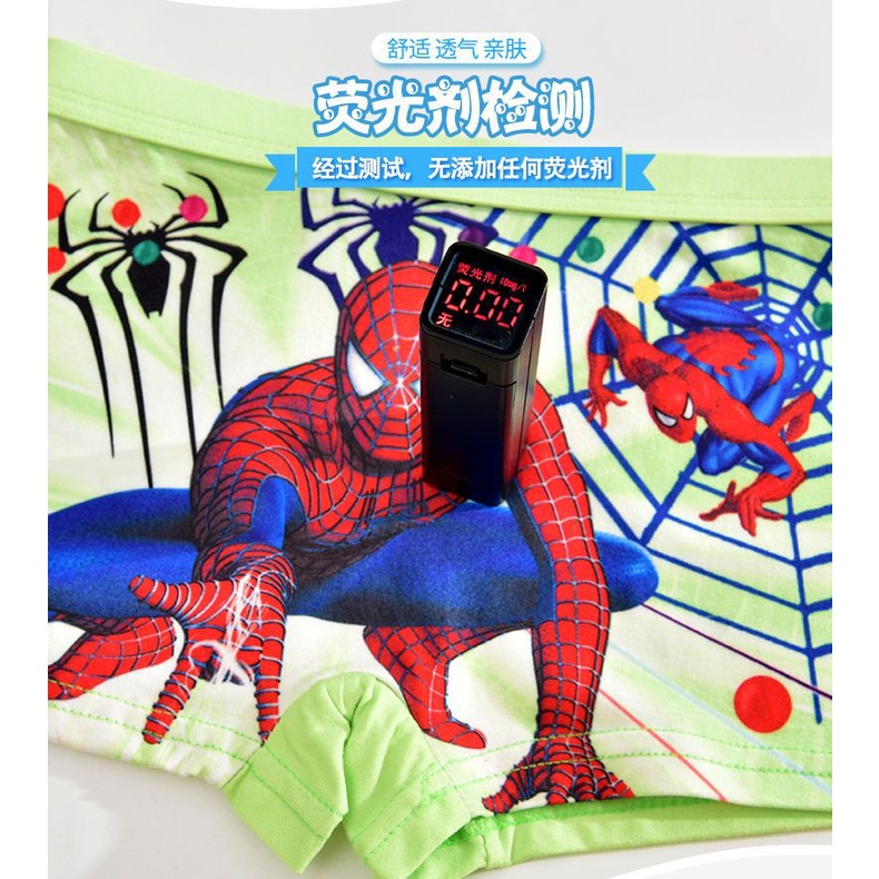 4 Gói 2 Tuổi-11 Tuổi Bé Trai Trẻ Em Quần Lót Bé Hoạt Hình Bé Gái Boxer Quần Lót Bé Trai Đồ Lót Ultraman Người Nhện Paws Quần Lót
