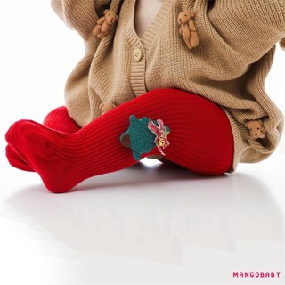 Mgg-girl Thu Đông Đan Quần Legging Dây Đàn Hồi Nai Sừng Tấm Santa Trang Trí Quần Tất Ấm Tất