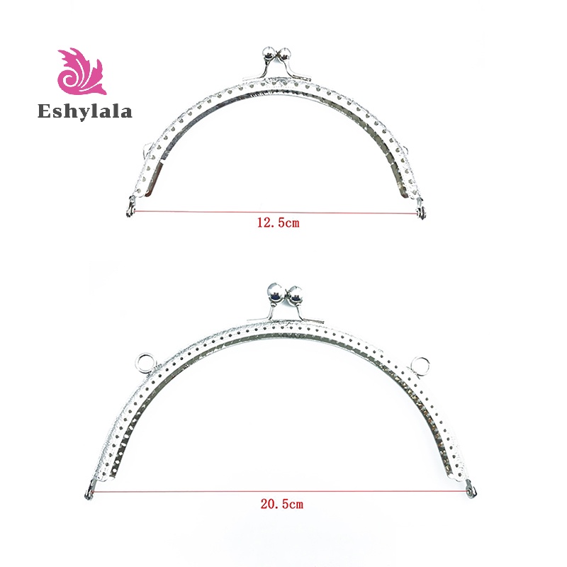 1 CÁI 8.5 / 10.5 / 12.5 / 15.5CM Bạc Bóng Cơ Bản Hình Bán Nguyệt Kim Loại Khung Kiss Khóa Móc Khóa Phụ Kiện Túi DIY [MỚI]