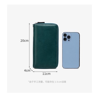 Ví Nữ RFID Chống Từ Tính Dây Kéo Hai Lớp Ví Dài Châu Âu Mỹ Retro Dung Tích Lớn Ví Ly Hợp Nữ Kẹp Dài Nhiều Thẻ Kẹp Dài