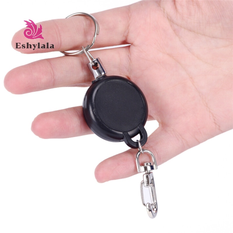 Dây thép cuộn có thể thu vào Dây đai giật Huy hiệu Vòng vượt qua Hộp đựng thẻ ID [MỚI]