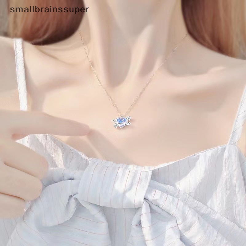 Smallbrainssuper Vòng cổ Mặt Hình Ngôi Sao Mặt Trăng Pha Lê Thanh Lịch Cá Tính Cho Nữ sbs
