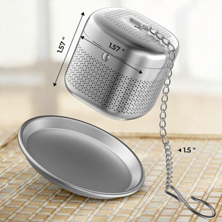 Bộ lọc pha trà bằng thép không gỉ METALWRK, lưới siêu mịn, bộ lọc hình quả bóng, lưới lọc trà lá rời