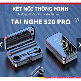 Tai Nghe Không Dây s20 pro bluetooth v5.2 ultra hd 9d Âm Thanh Sống Động Chống Thấm Nước Với Màn Hình led Hiển Thị