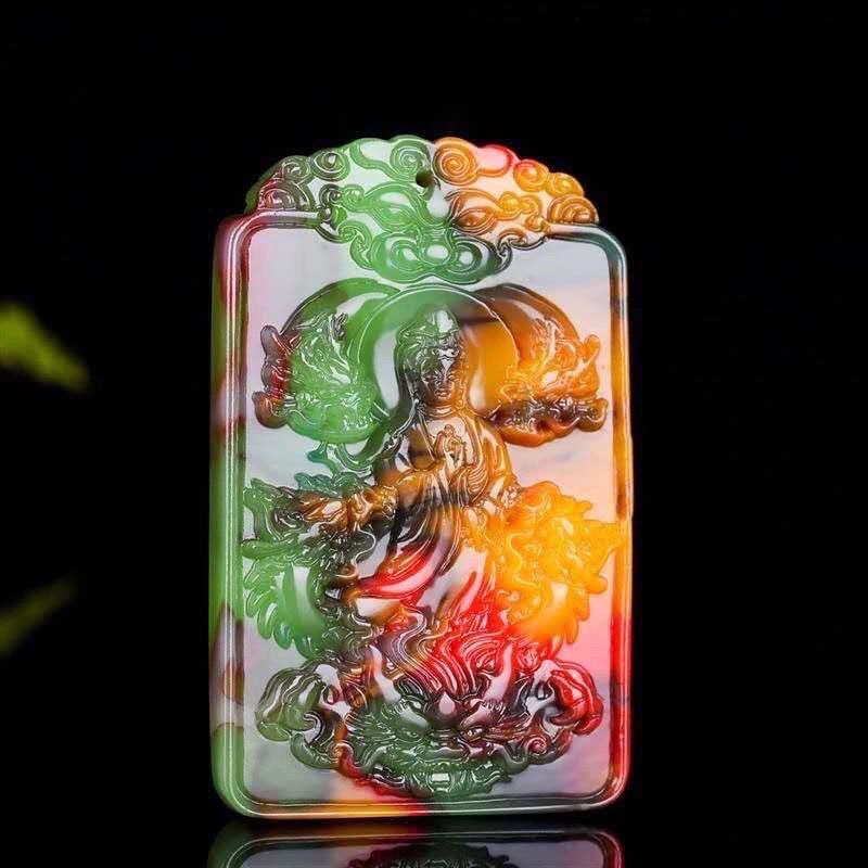 Topaz Mặt Dây Chuyền Hình Rồng / Gà / Rồng / Máu Ngọc Bích Nhiều Màu Sắc Cho Nam Và Nữ