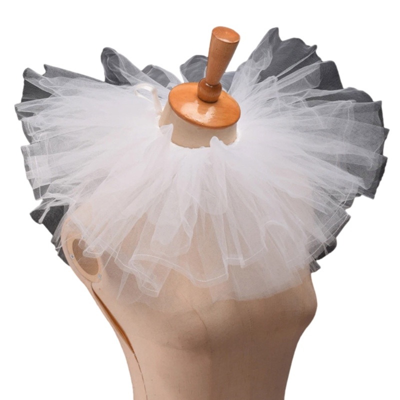 KING Victoria Cổ Xù Cổ Áo Ruffled Cổ Ngọt Ngào Xù Cho Áo Sơ Mi