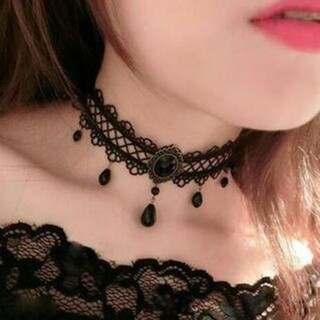 Vòng cổ ren màu đen phong cách Gothic Punk, gợi cảm - quà tặng hoàn hảo
