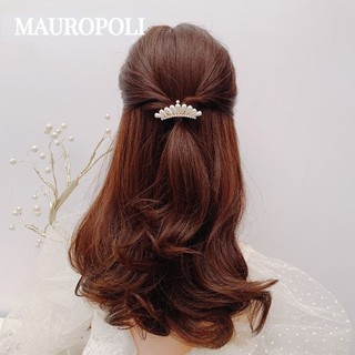 Mauropoli [Sẵn Sàng] Phiên Bản Hàn Quốc Kim Cương Giả Nơ Kẹp Tóc Bên Nổ Lò Xo Kẹp Phong Cách Hàn Quốc Nữ Top Kẹp Phụ Kiện Tóc
