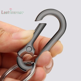 Lostcorner Nam Thép Không Gỉ Bầu Khóa Leo Móc Khóa Thắt Lưng Kẹp Chống Mất Khóa Móc Khóa Trang Trí Xe Mới