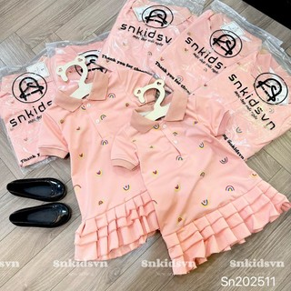 10-20kg Váy polo hồng cầu vồng SN cho bé gái