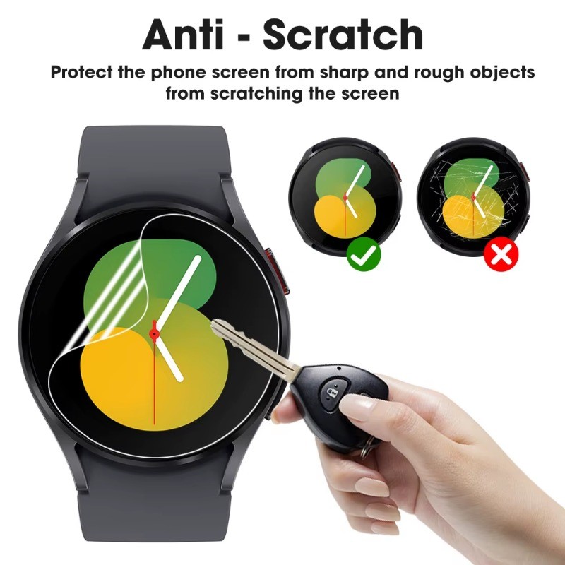 Dành Cho Samsung Gear Galaxy Watch Fit 7 6 5 4 3 Classic Pro Ultra FE Active 2 S4 S3 S2 47mm 46mm 45mm 44mm 43mm 42mm 41mm 40mm (SM-R500) 2000D HD Phim Hydrogel Mềm Chống Nổ