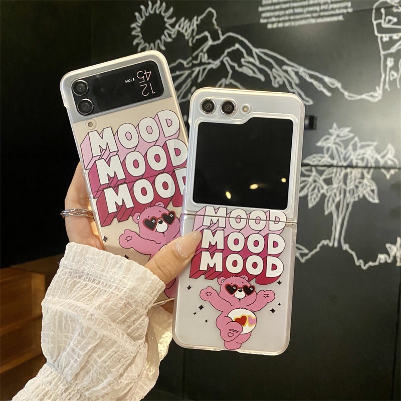 Dễ Thương Ốp Điện Thoại pc Cứng Nhám Trong Suốt Chống Sốc Hoạt Hình Cho samsung galaxy z flip 5 z flip 4 z flip 3 flip5