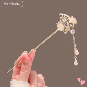 Trâm cài tóc hình cánh quạt phong cách Trung Hoa mới cho nữ