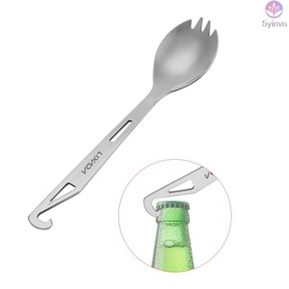 Lixada Stainless Steel Spork with Bottle Opener - Convenient and Versatile Utensil for Outdoor Adventures