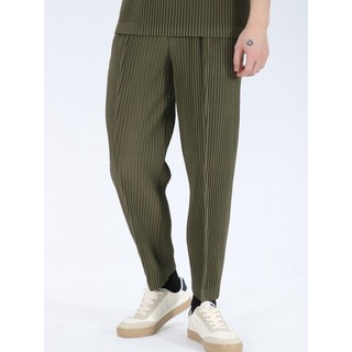 Miyake Xếp Ly Handmade Ba Lần Ép Nhà Vải Quần Nam Thường Ngày Côn Drap Quần Thẳng JF218