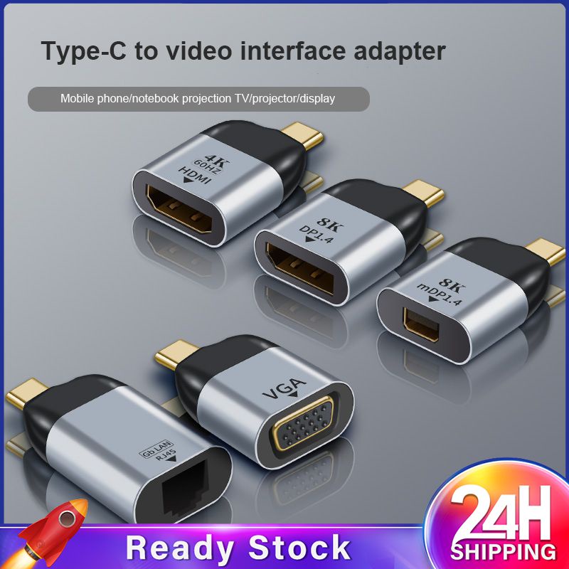 Bộ Chuyển đổi Type-c Sang HDMI Bộ Chuyển đổi Video HD HDMI/Vga/Dp/RJ45 ...